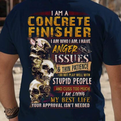 Anger Issues Concrete Finisher Apparel - Skull Attitude