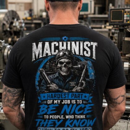 Machinist Be Nice Apparel - Skull
